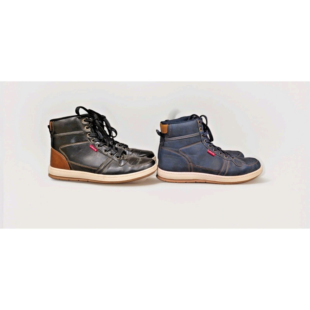 Levis Lot of 2 Shoes Mesn 9.5 & !0 Stanton High Top Sneakers Lace Up Casual